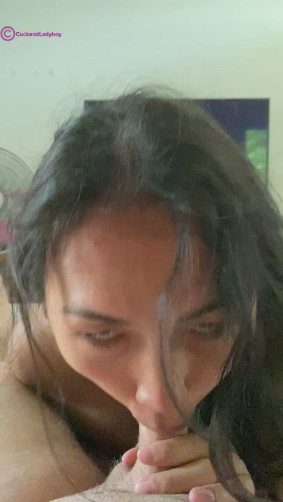 My Ladyboy gf suck my tiny cock, someone bigger must be better for her right?
