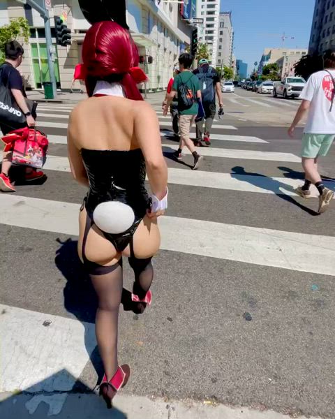 asian bunny cosplay cute japanese gif