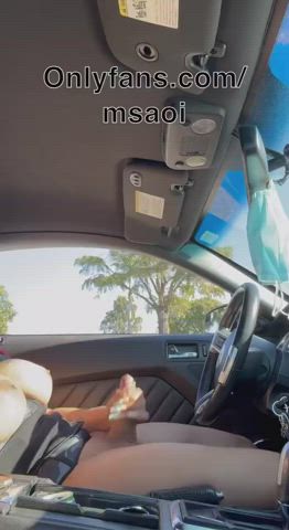 big dick big tits car cum cumshot ebony trans gif