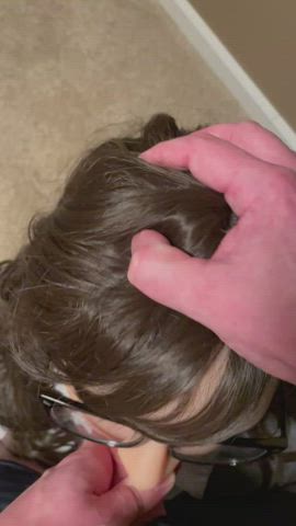blowjob glasses sex doll gif