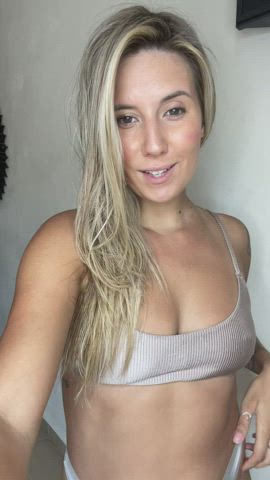 blonde bra swimsuit gif