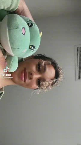 amateur boobs brunette homemade nsfw solo teen tiktok tits gif