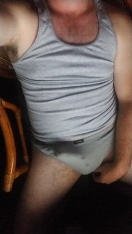 Cum Daddy Hairy Solo gif
