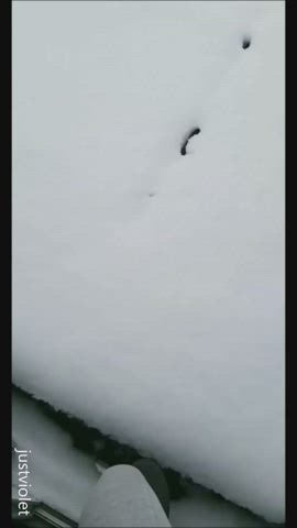I just posted my Snow bunny tail buttplug &amp; carrot toy fucking outside (10:49mins)