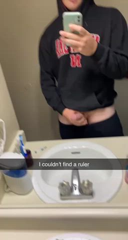 Big Dick College Solo gif