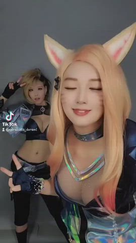 Asian Cosplay Cute Dancing Korean Model gif