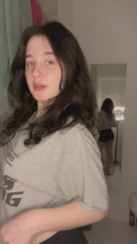 I hope you pervs enjoy watching an 18 year old get undressed