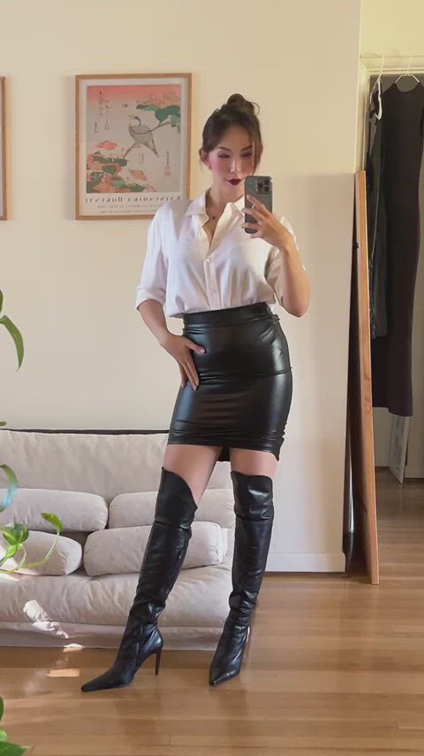 amateur asian domination dominatrix femdom nsfw strap on tease tits trailer gif