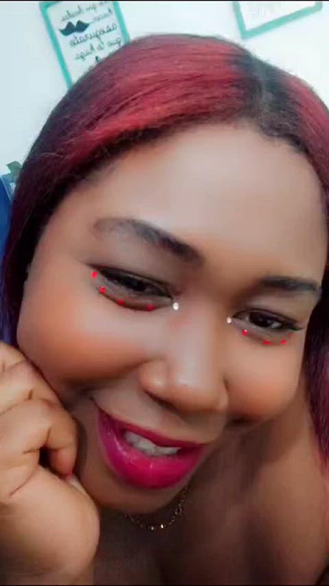 camgirl ebony lips model seduction sensual webcam gif
