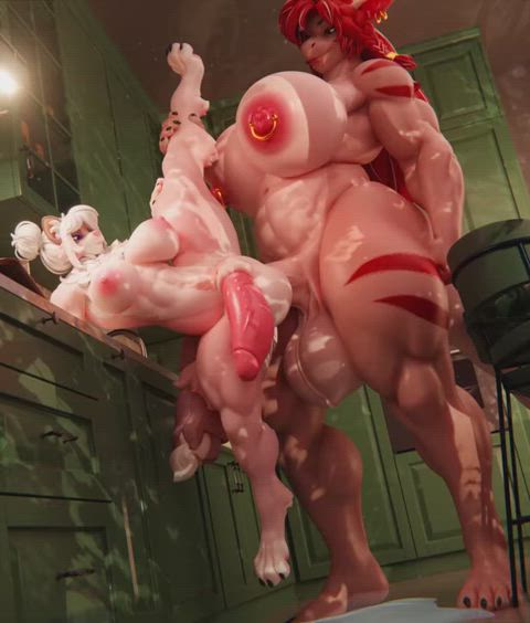 big dick big tits cum furry rough-sex gif