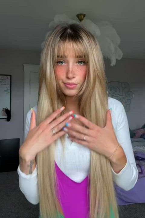 babe blonde braces glasses nerd panties teen tiktok wedgie white girl gif