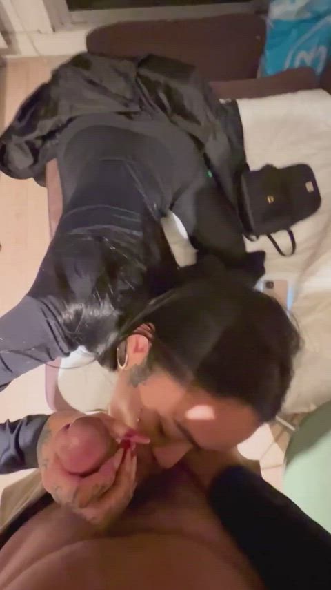 blowjob boobs teen gif
