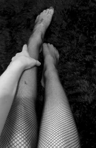 feet fishnet ghostgifs legs stockings thighs toes gif