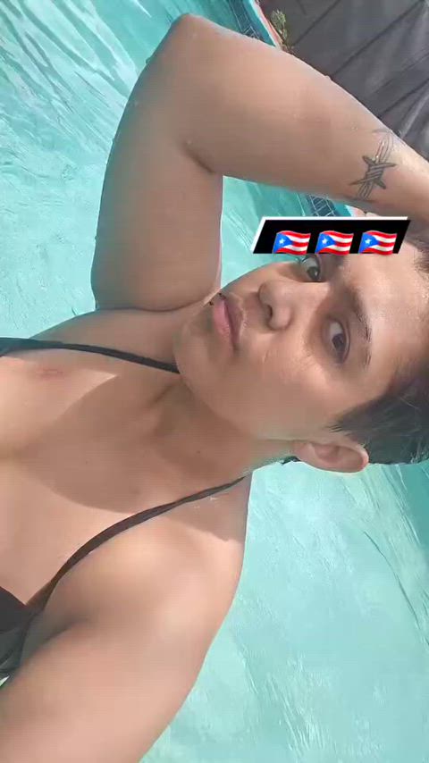 I remember in Miami I was ordered by my boyfriend to show off and dance in the pool