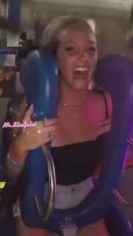 Amateur Blonde Cleavage gif