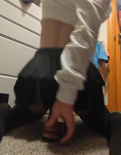 femboy gooning riding gif