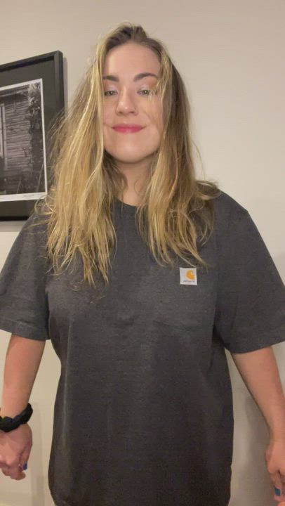 hey, if you let me borrow your t-shirt, i can hide my titties in it !!