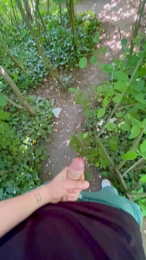 amateur cock cumshot flashing jerk off male masturbation masturbating outdoor public