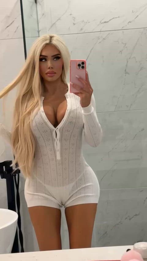babe mirror phone gif