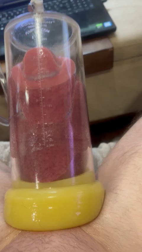 amateur big balls penis pump gif