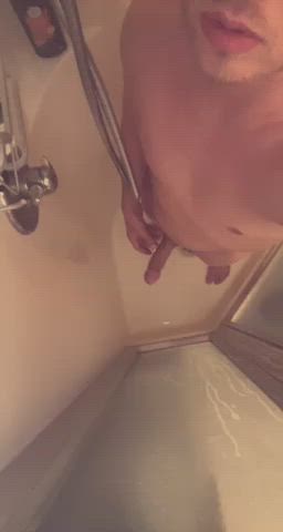bwc shower thick cock twink gif