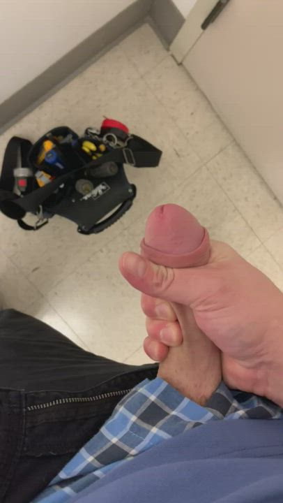 Cock Handjob Work gif