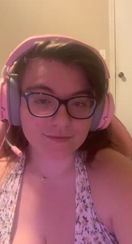 Just playing with my tits mid game nbd