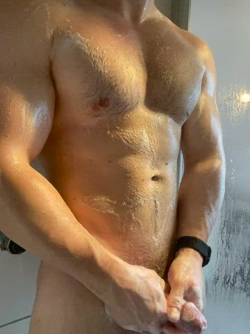 Getting cleaned up after a hard workout