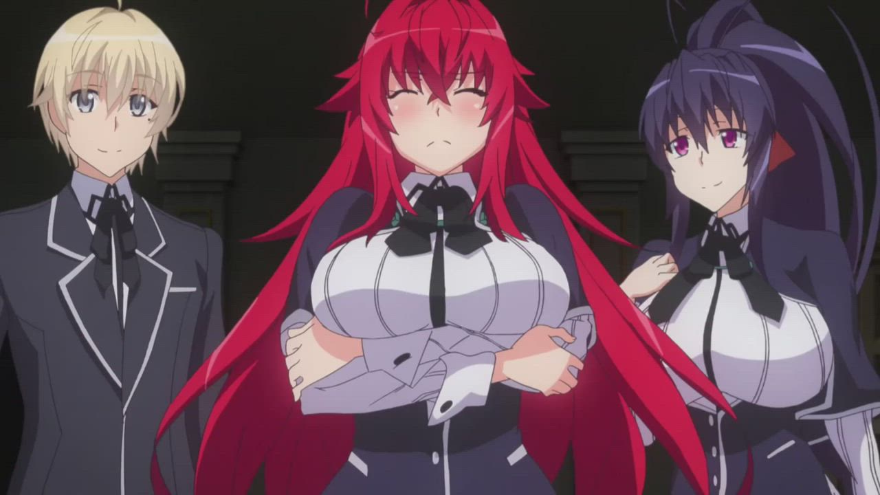 Anime Big Tits Bouncing Tits Ecchi Jiggling Redhead Tits gif