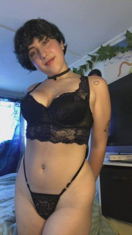 amateur boobs booty bouncing curly hair cute petite tits gif
