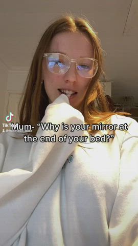 Australian Blonde Cute Funny Porn Glasses OnlyFans TikTok gif