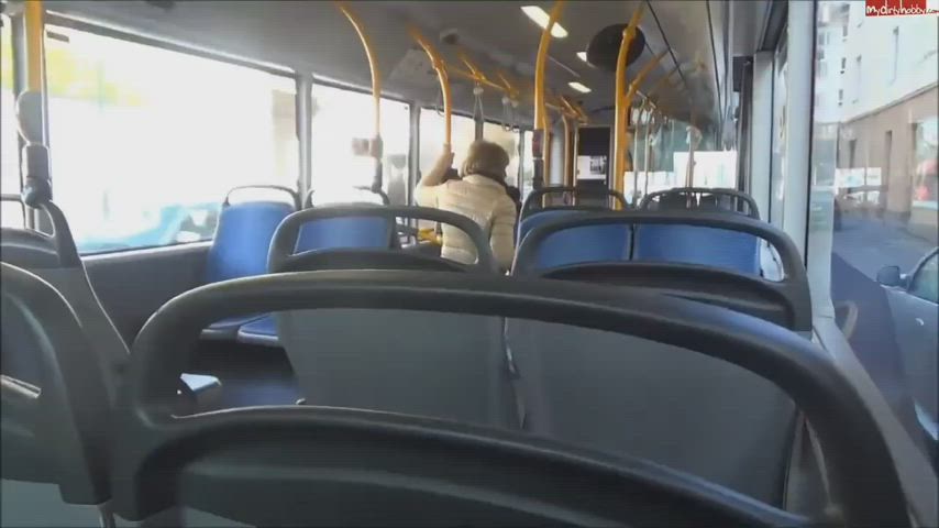 blowjob bus cum public gif