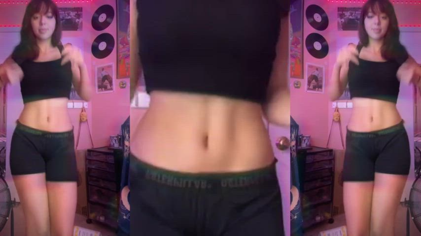 edit gooning non-nude pmv split screen porn teen tiktok belly goon gif