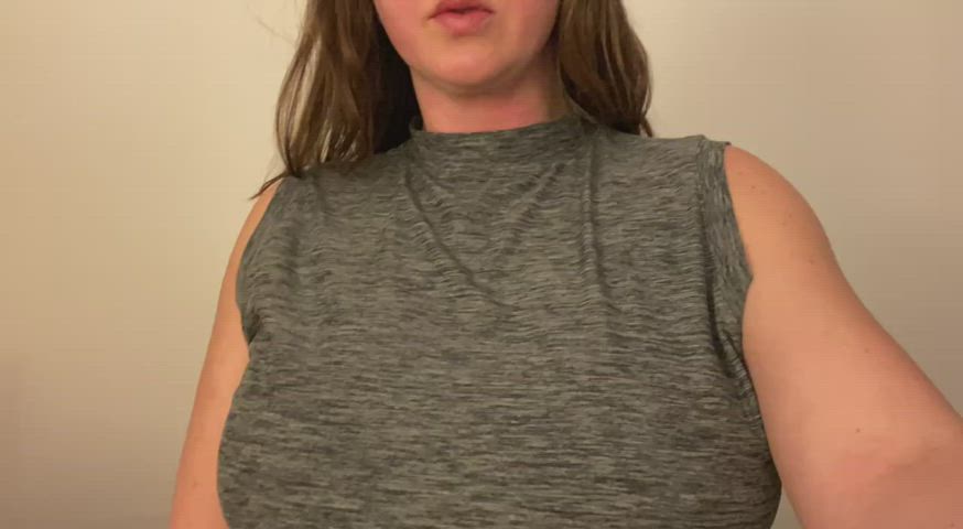 amateur big tits dirty talk exhibitionist female homemade solo submissive gif
