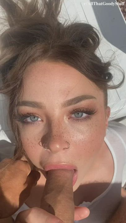 Big Dick Blowjob Close Up gif