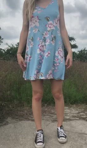 ass big tits blonde boobs booty flashing public shaved pussy teen gif
