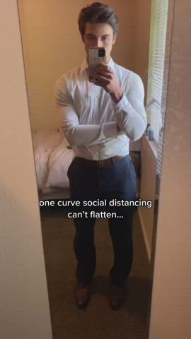 big ass bubble butt clothed gay mirror tiktok gif