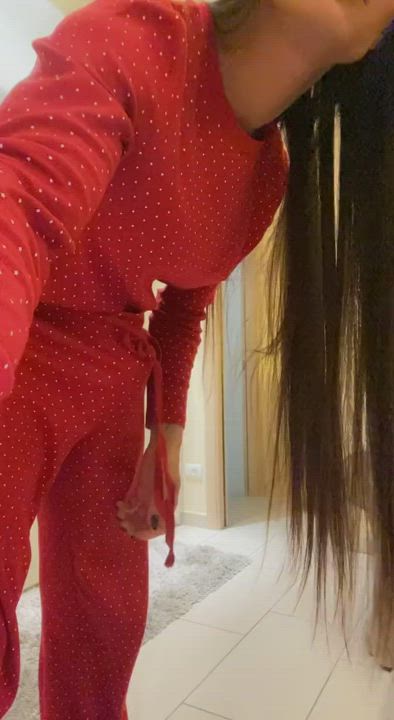 Magaly Vaz in her jammies