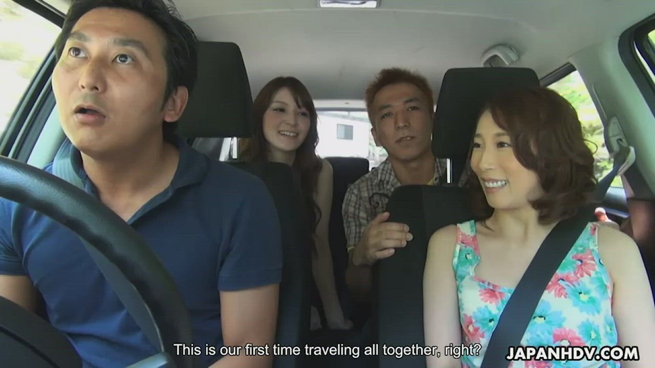 Sakura Aoi and Aya Kisaki go camping together with their horny husbands