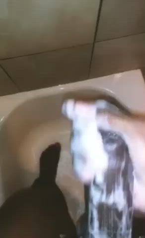 BBC Jerk Off Shower gif