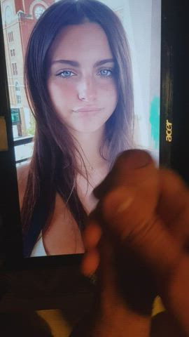 Brunette Cum Cumshot Pretty Tribbing Tribute gif