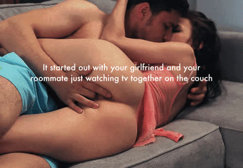 Couch Sex Fingering Kissing gif