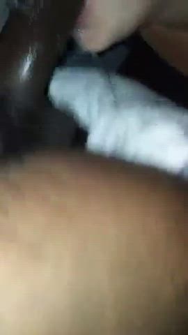 deepthroat interracial sloppy gif