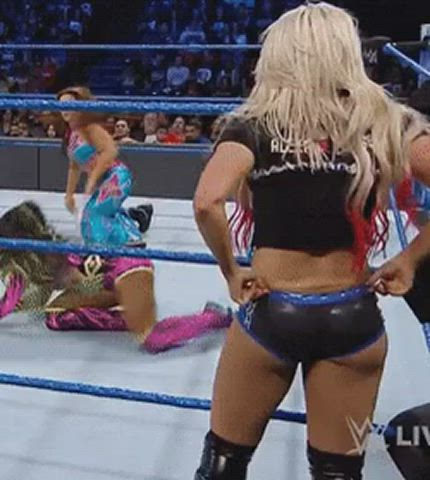Ass Blonde Wrestling gif