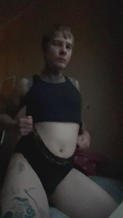 Femboy Goth Sissy gif