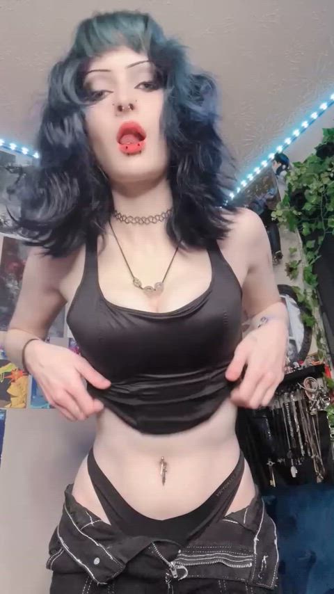 goth tits titty drop goth-girls legal-teens titty-drop gif
