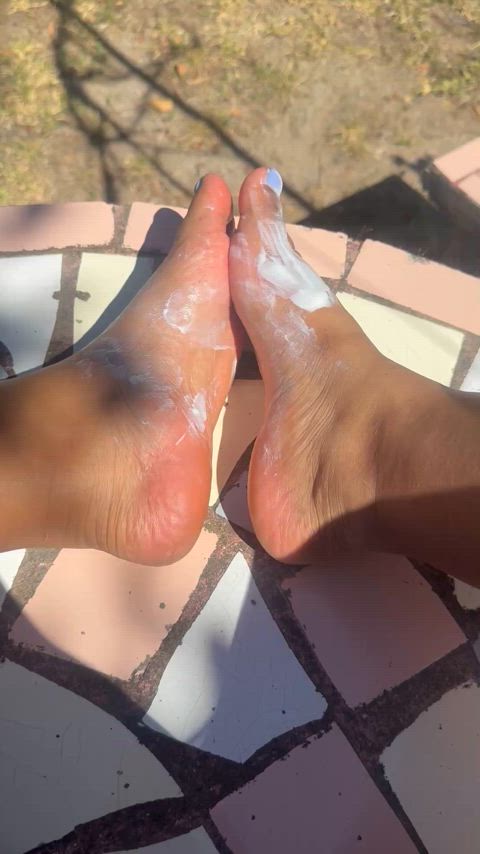 cum on feet feet licking feet sucking tik-tok gif