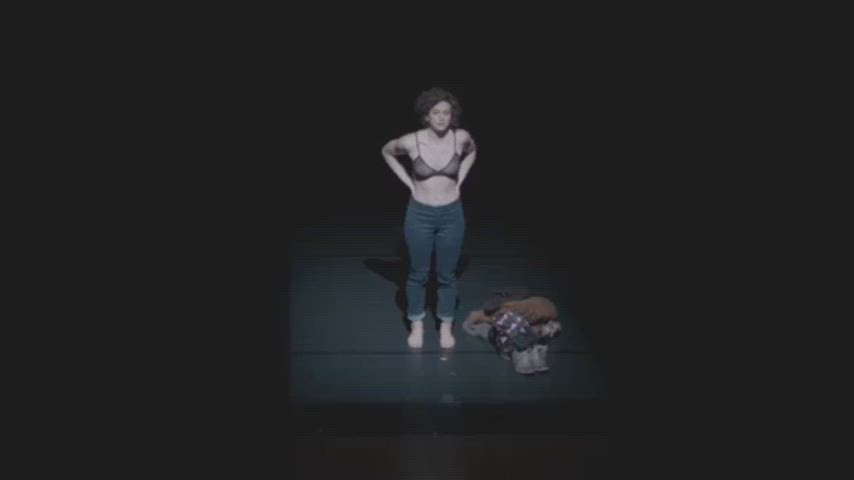 brunette natural tits nude art pale undressing gif