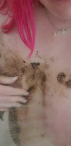 time to wash this body scrub off. mmm my skin smooth an smells just like chocolate