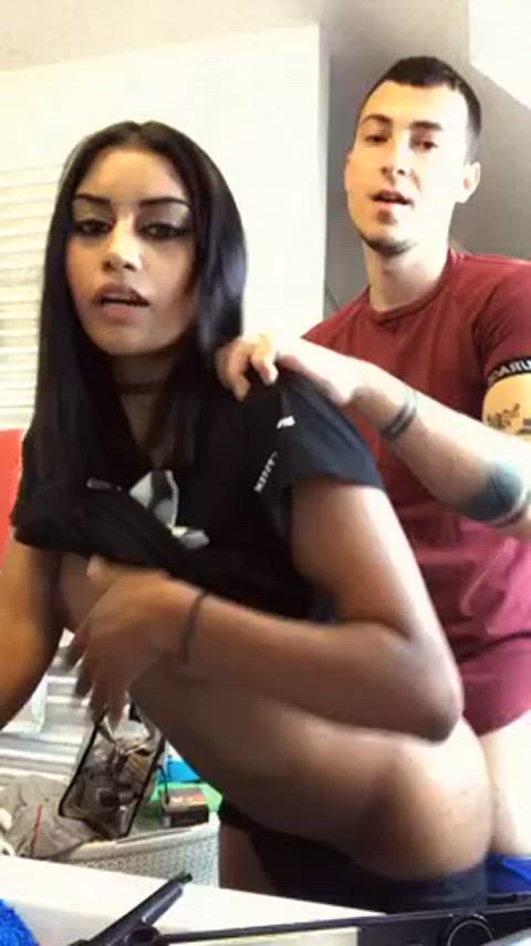 amateur big dick brown eyes doggystyle homemade r/brownchickswhitedicks gif